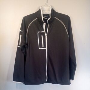 The Weather Co Men's Black Jacket with Grey Accents Size XL